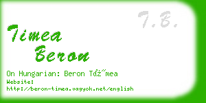 timea beron business card